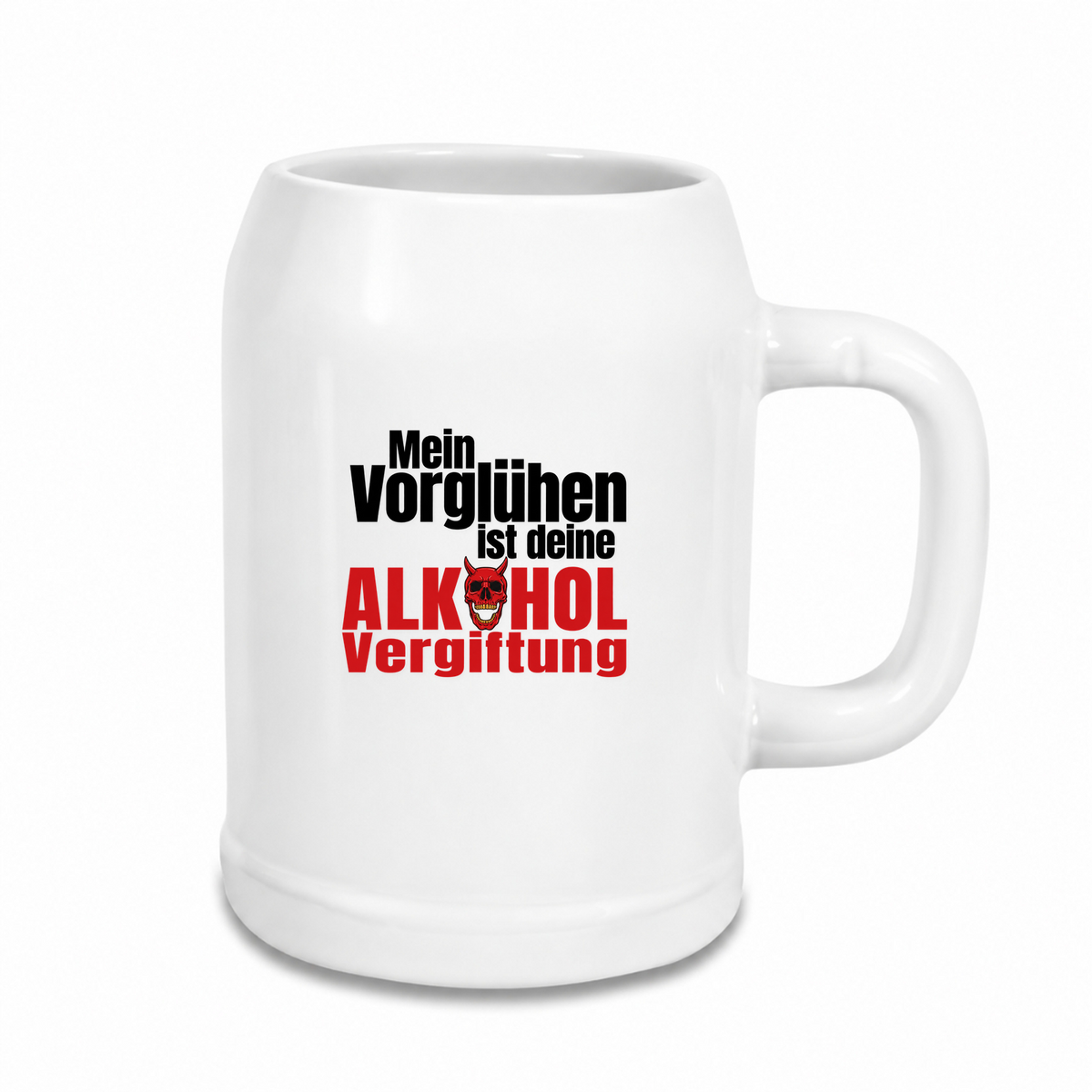 Alkoholvergiftung - Bierkrug - weiß
