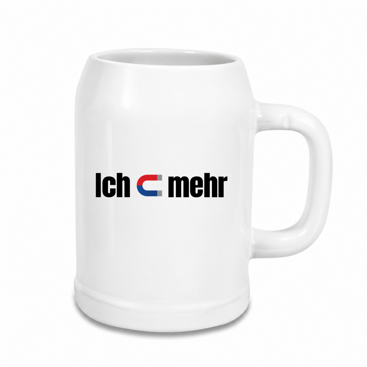 Ich-magnet-mehr - Bierkrug - weiß