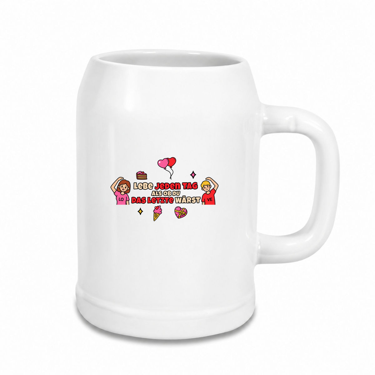 Das-Letzte - Bierkrug - weiß