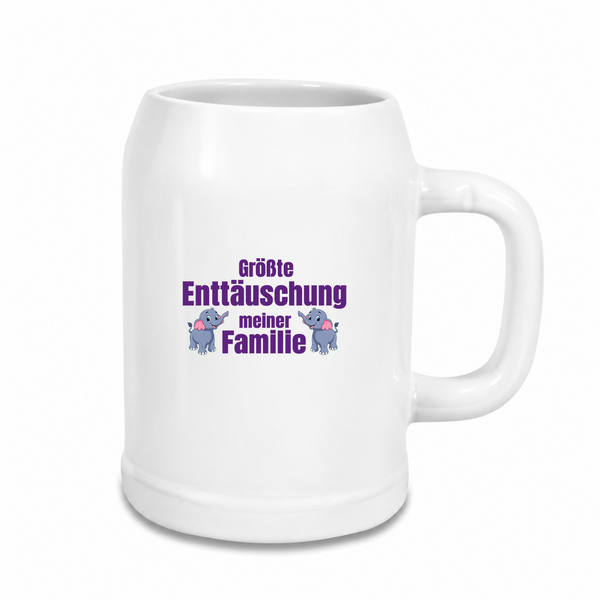 Enttauschung-der-Familie - Bierkrug - weiß