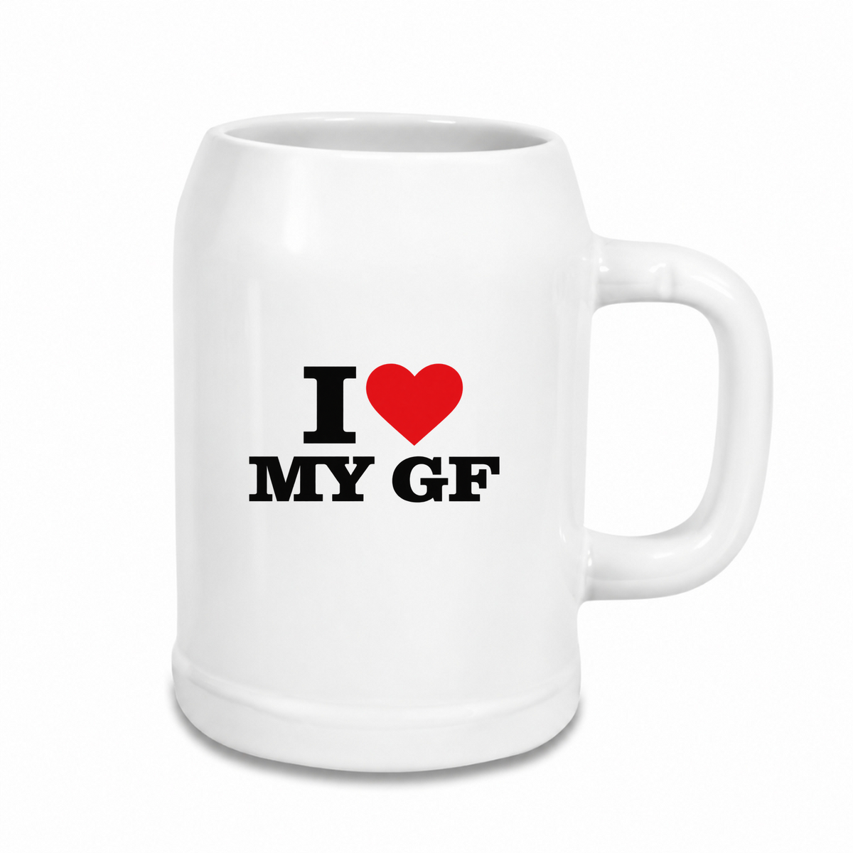 I ♥️ GF - Bierkrug - weiß