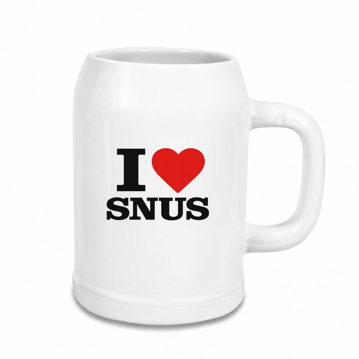 I ♥️ SNUS - Bierkrug - weiß