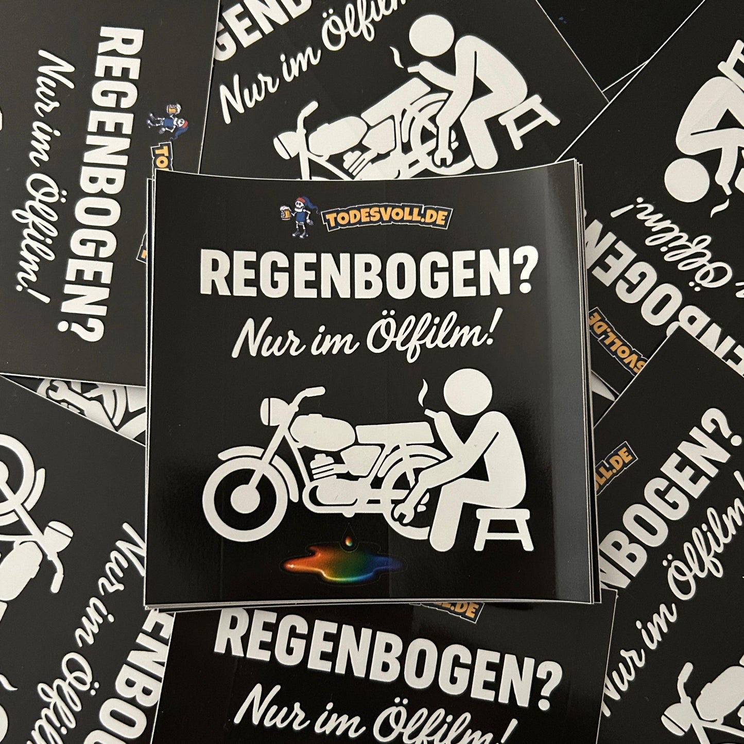 "Sticker" Regenbogen - Nur im Ölfilm 10er Pack