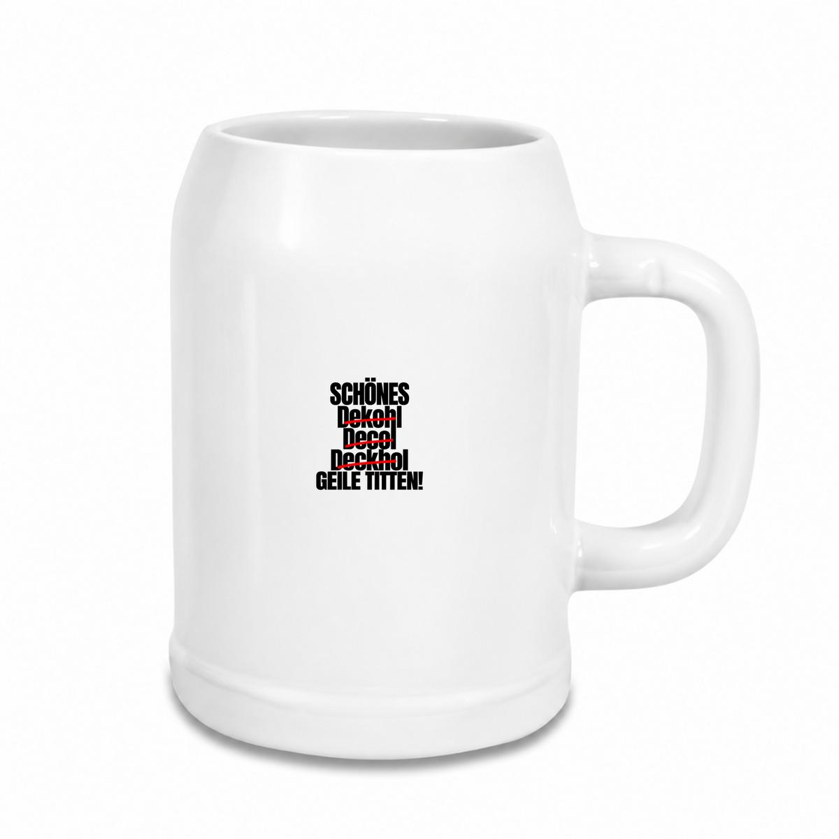 Geile-Titten - Bierkrug - weiß