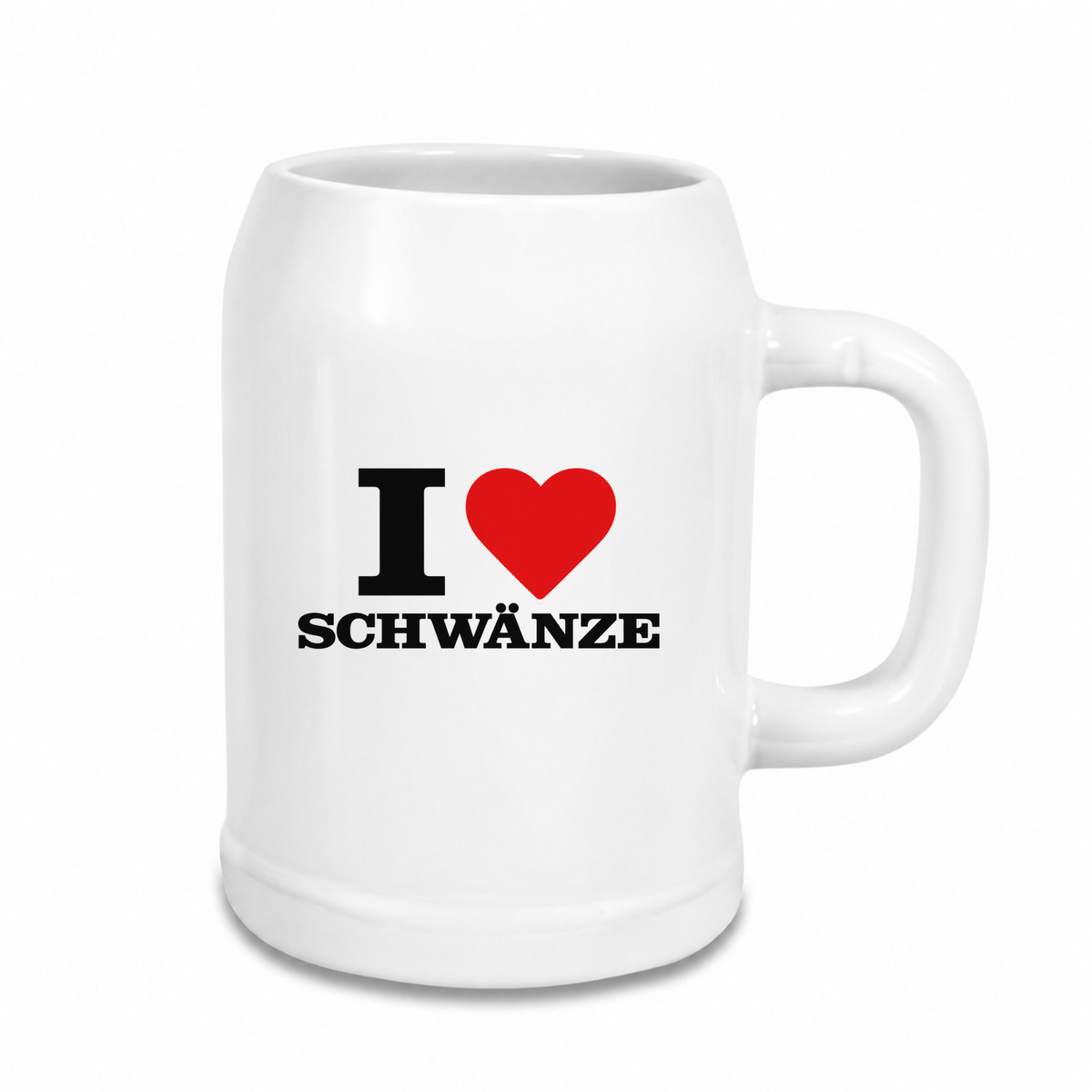 I ♥️ Alkohol Schwänze - Bierkrug - weiß