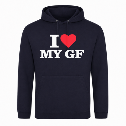 I ♥️  MY GF Unisex Hoodie - French Navy