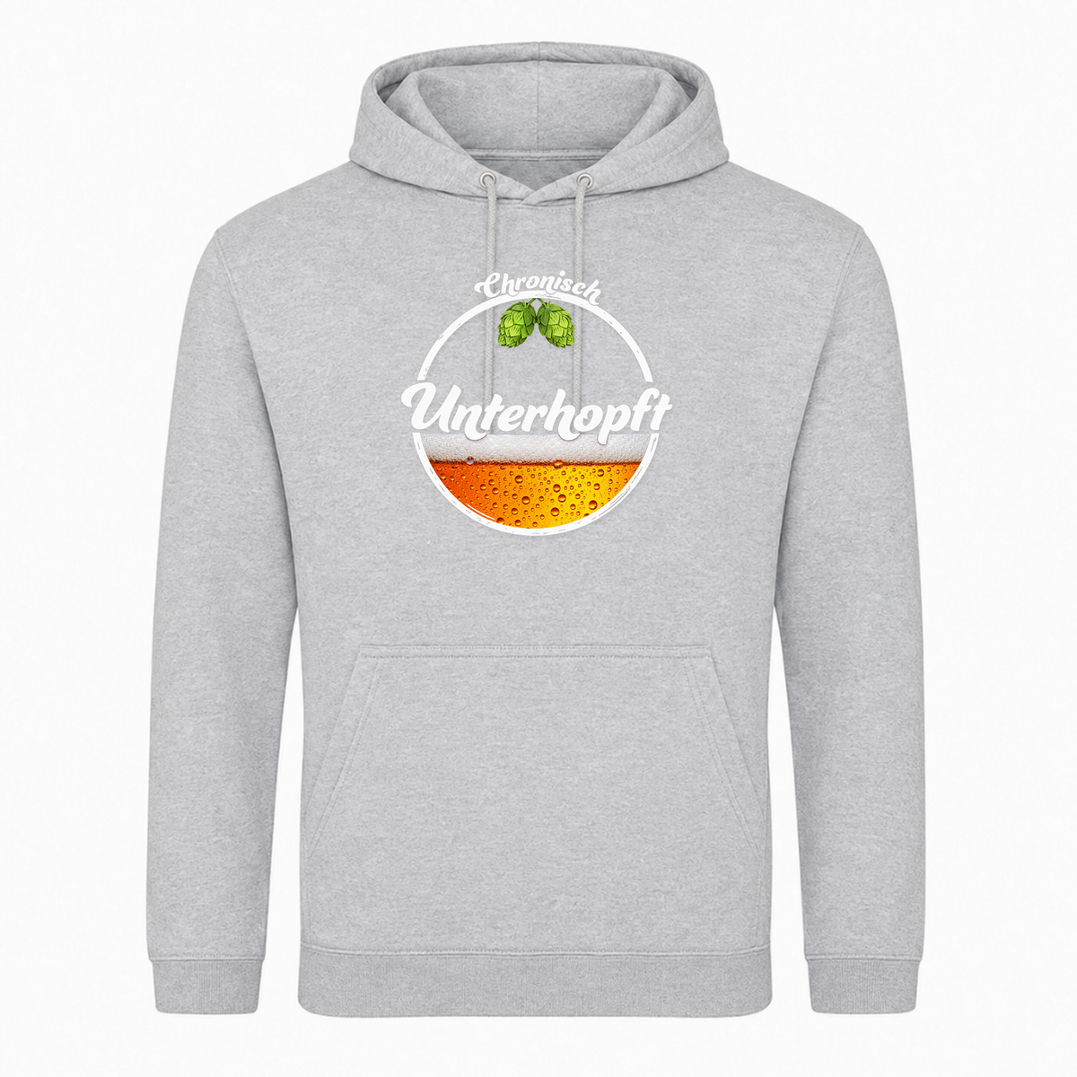Unisex Hoodie Chronisch Unterhopft -  Heather Grey
