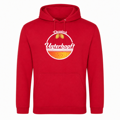 Unisex Hoodie Chronisch Unterhopft - rot