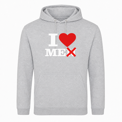 I ♥️ Me not Men Unisex Hoodie -  Heather Grey