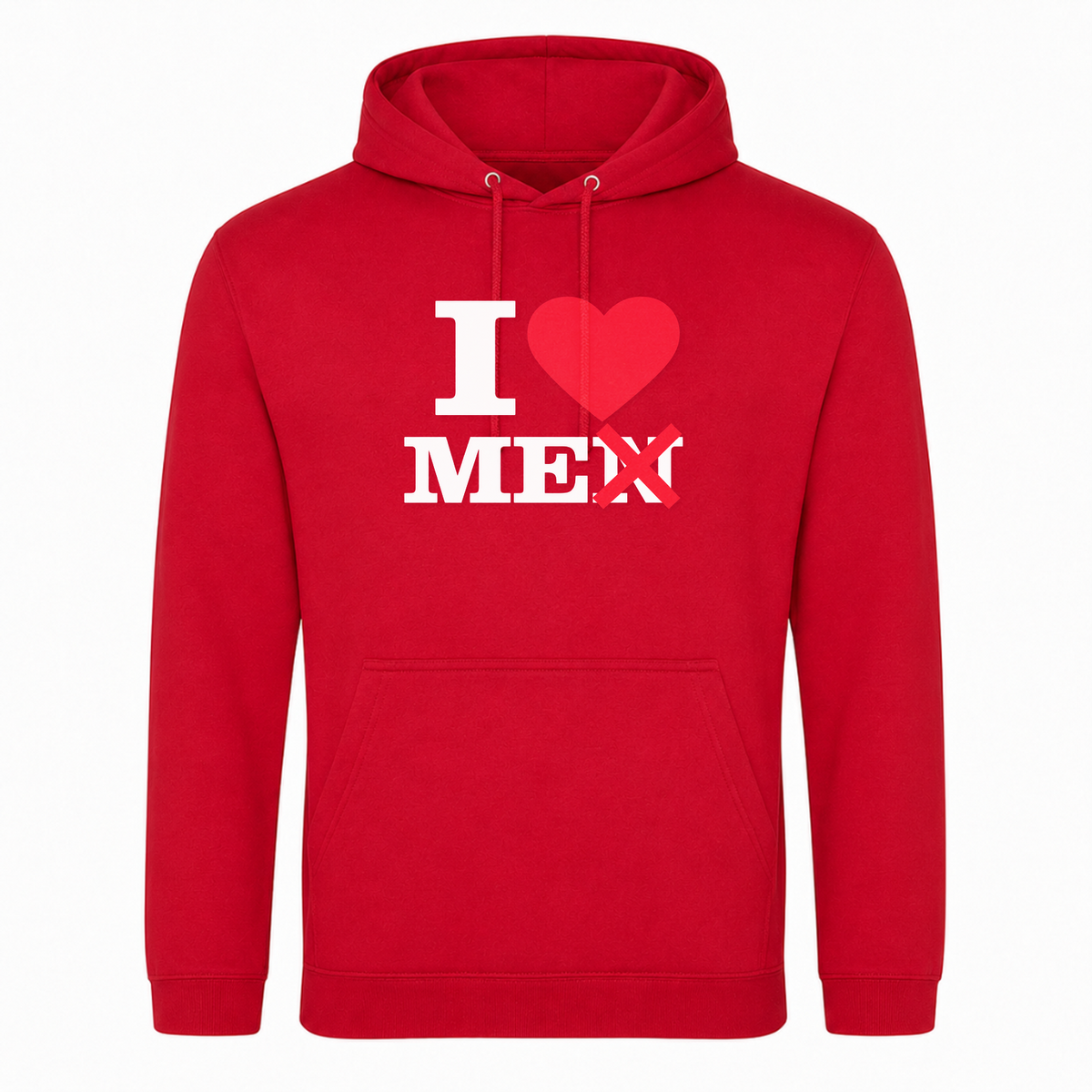 I ♥️ Me not Men Unisex Hoodie - rot
