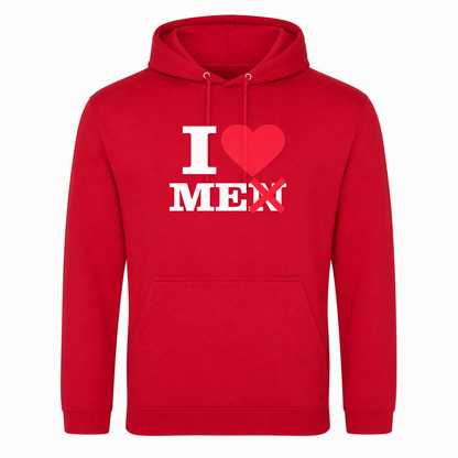 I ♥️ Me not Men Unisex Hoodie - rot