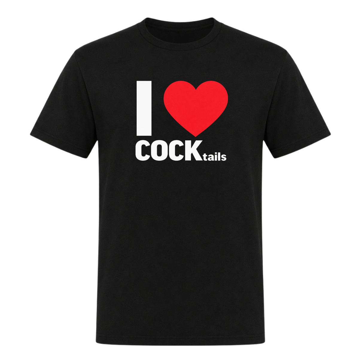 Unisex T-Shirt I Love Cocktails - Deep Black
