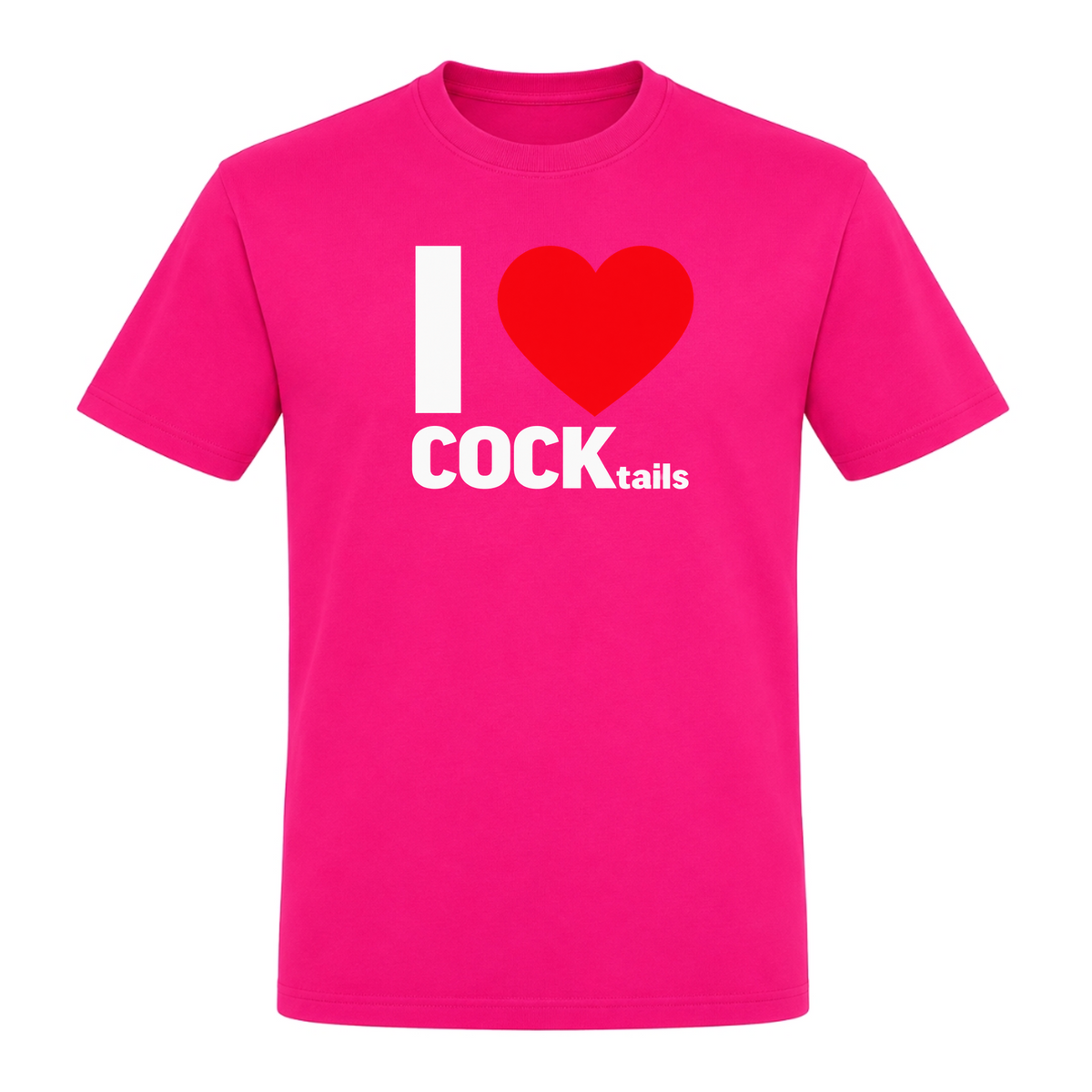 Unisex T-Shirt I Love Cocktails - Fuchsia