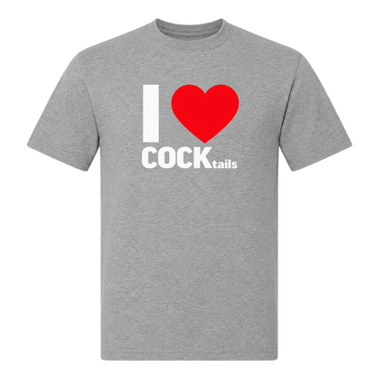 Unisex T-Shirt I Love Cocktails - Grey Melange