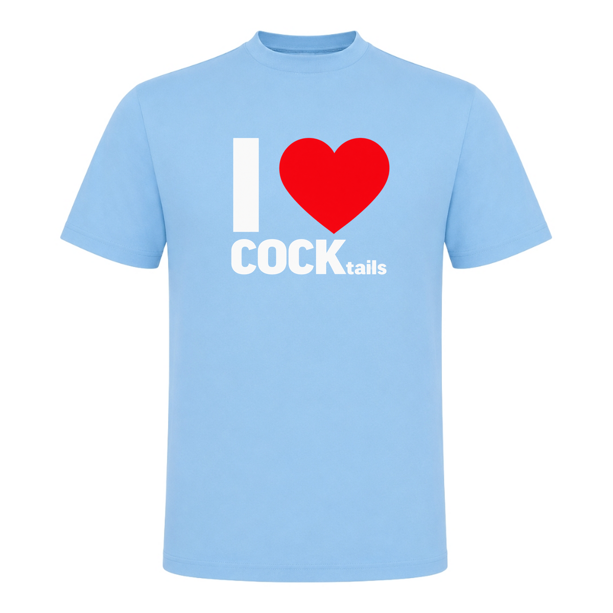 Unisex T-Shirt I Love Cocktails - Sky Blue