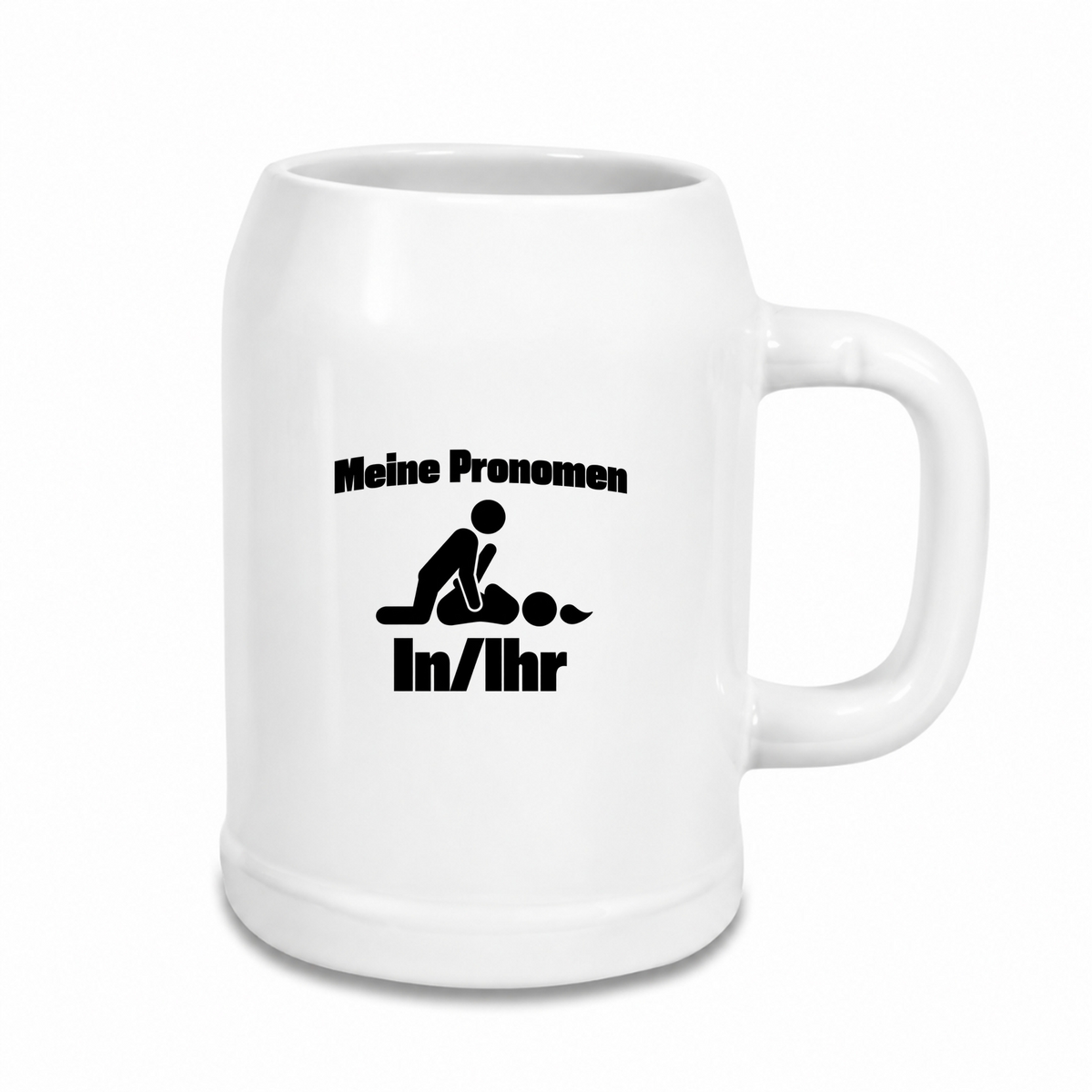 In ihr - Bierkrug - weiß