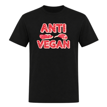 Unisex T-Shirt Anti Veganer - Deep Black