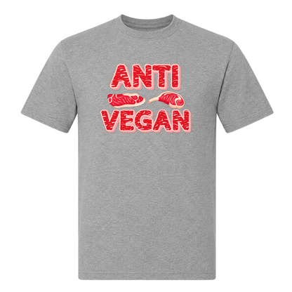 Unisex T-Shirt Anti Veganer - Grey Melange