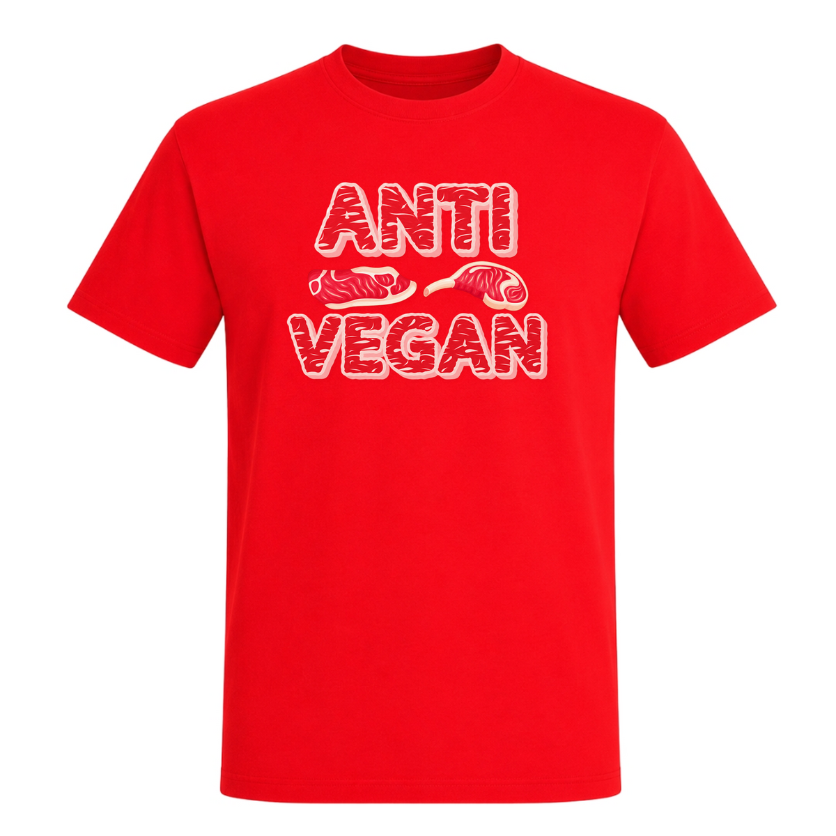 Unisex T-Shirt Anti Veganer - Red