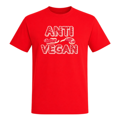 Unisex T-Shirt Anti Veganer - Red