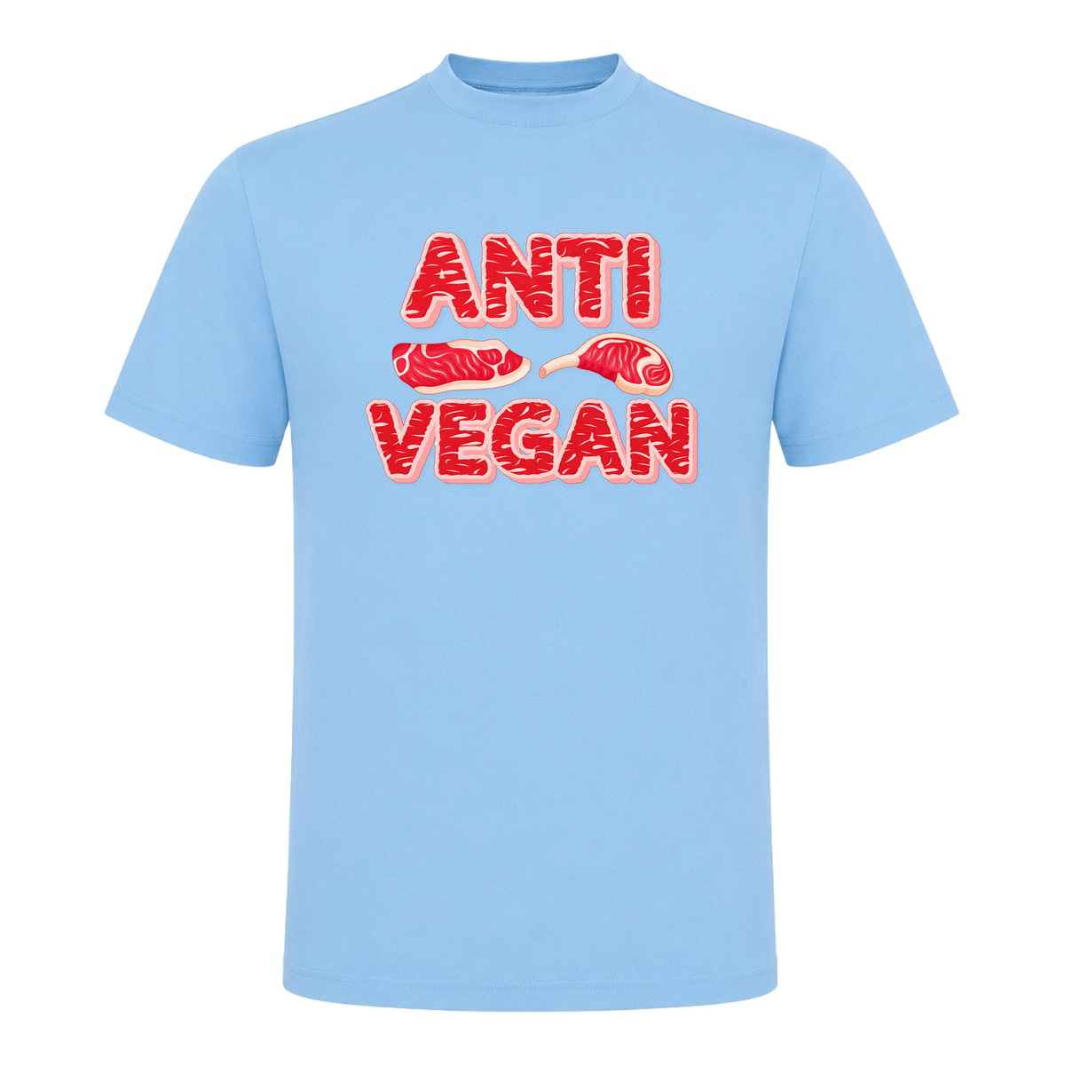 Unisex T-Shirt Anti Veganer - Sky Blue