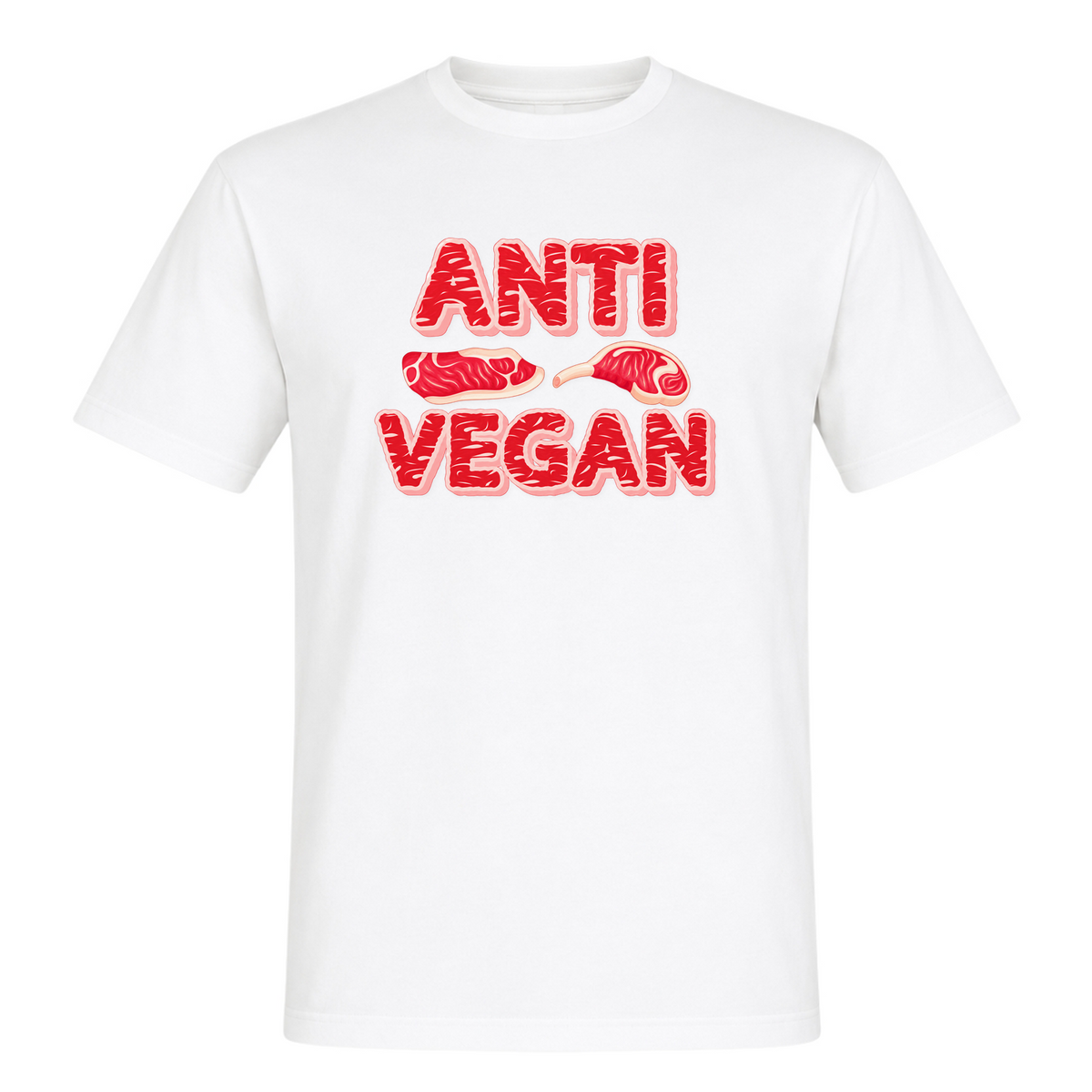 Unisex T-Shirt Anti Veganer - White