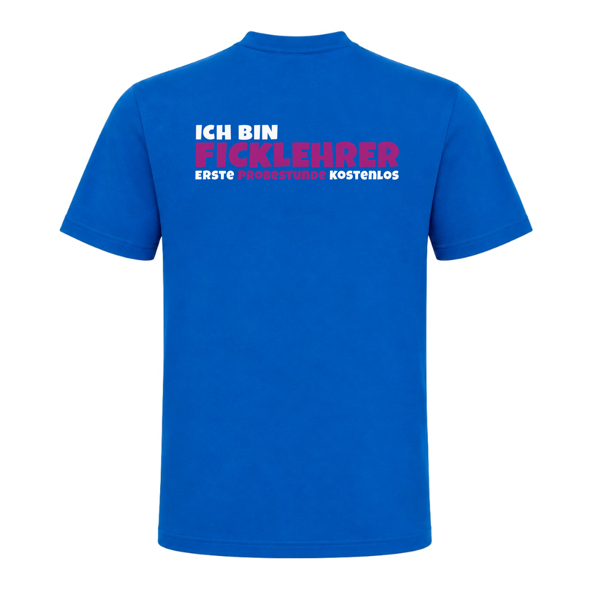 Unisex T-Shirt Ficklehrer Backprint - Royal Blue 241 - Rueckseite