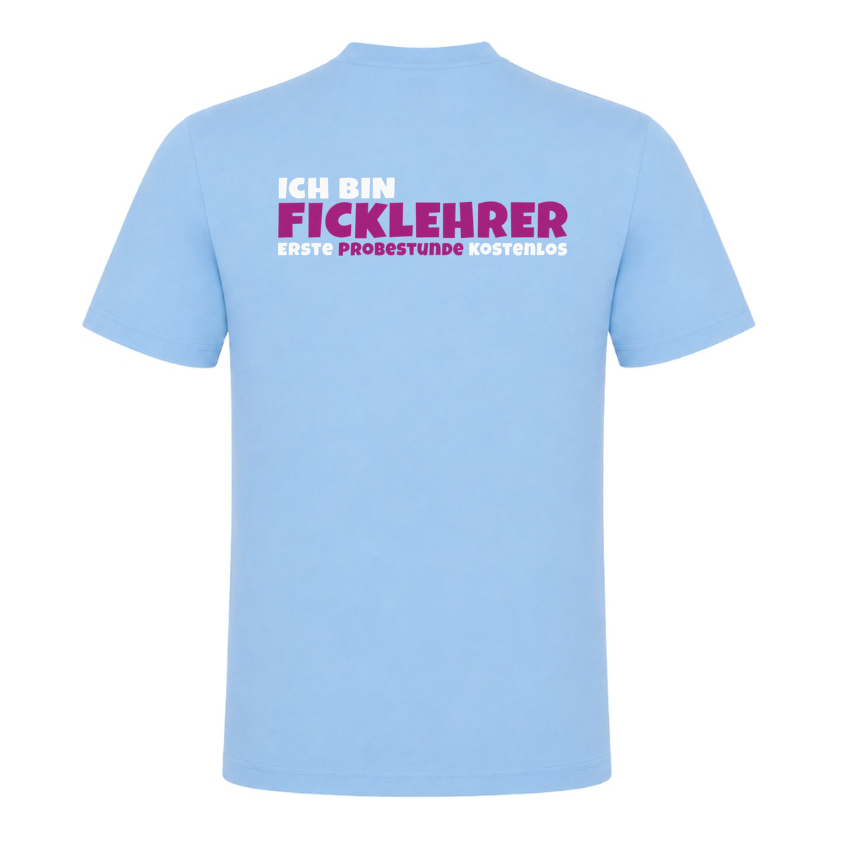 Unisex T-Shirt Ficklehrer Backprint - Sky Blue - Rueckseite