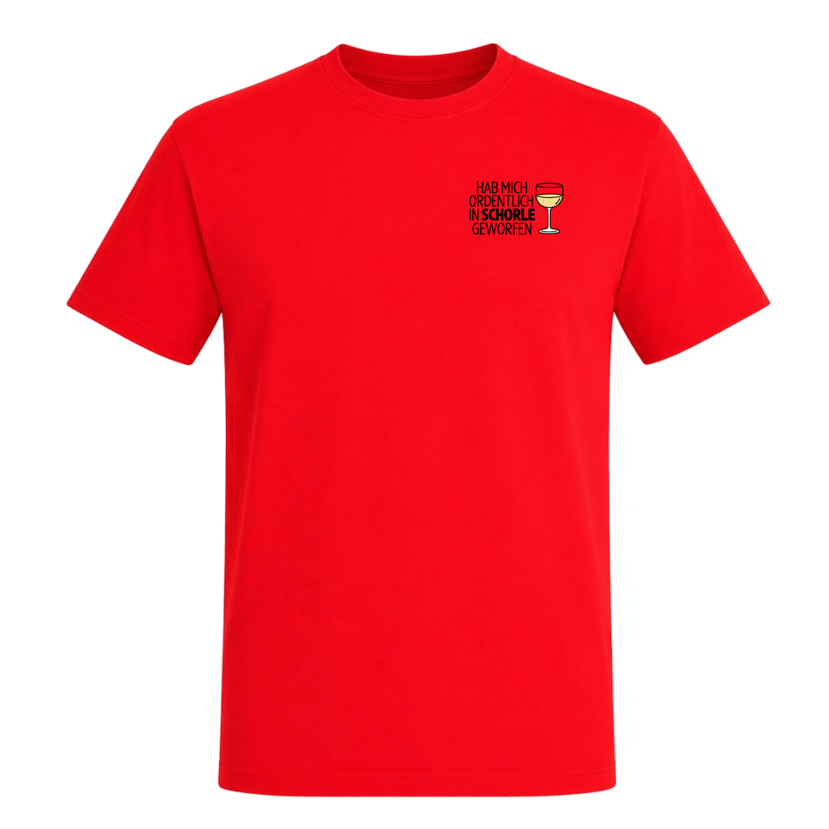 Unisex T-Shirt In Schorle Geworfen - Red