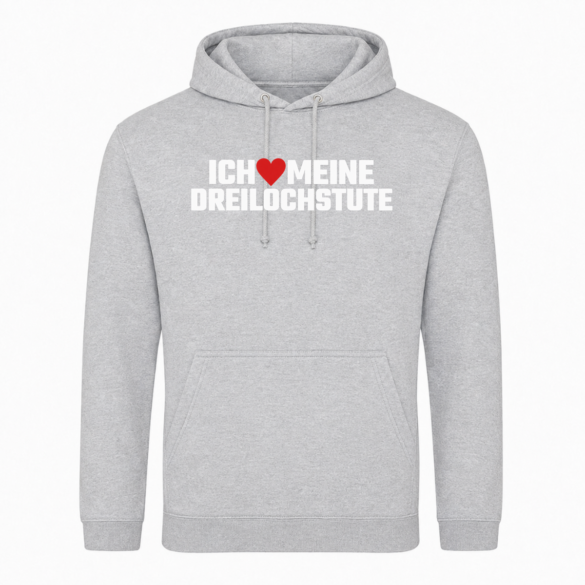 Unisex Hoodie Dreilochstute -  Heather Grey
