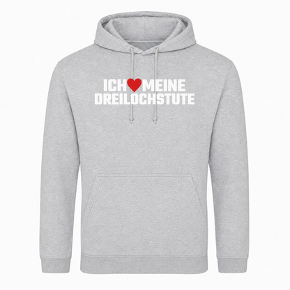 Unisex Hoodie Dreilochstute -  Heather Grey