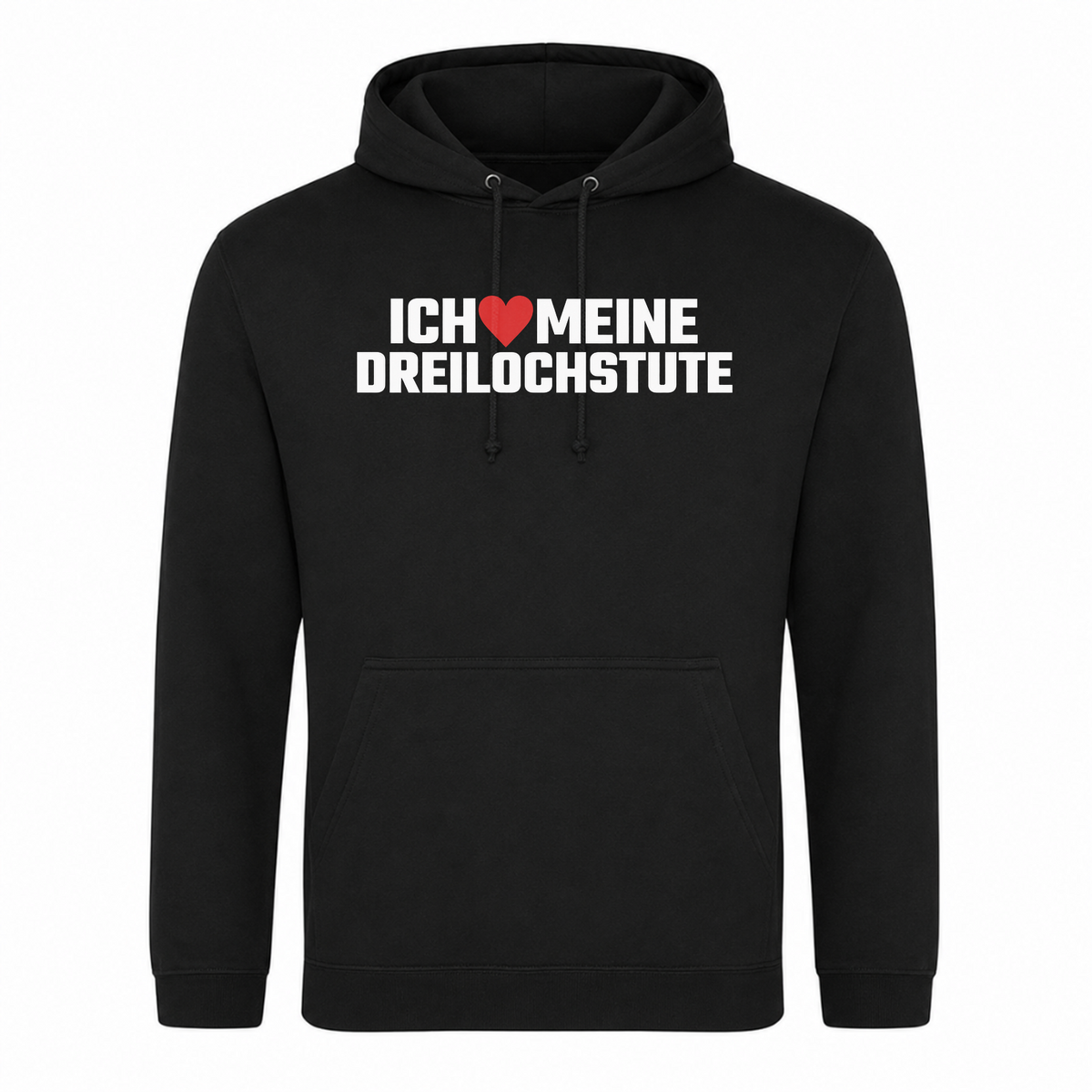 Unisex Hoodie Dreilochstute - Schwarz