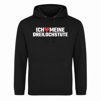 Unisex Hoodie Dreilochstute - Schwarz