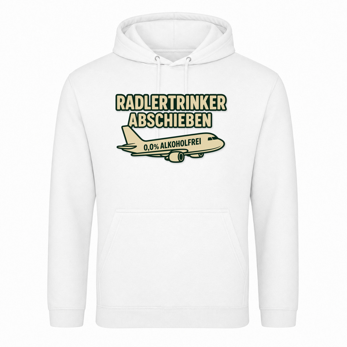 Unisex Hoodie Radlertrinker Abschieben - Weiß