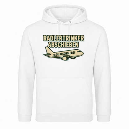 Unisex Hoodie Radlertrinker Abschieben - Weiß