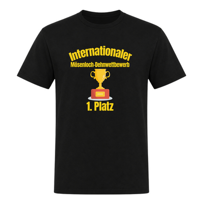 Unisex T-Shirt Mösenloch Wettbewerb - Deep Black