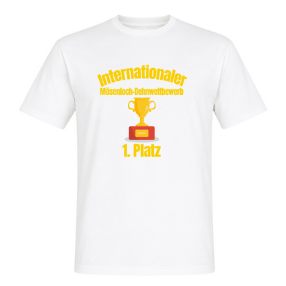 Unisex T-Shirt Mösenloch Wettbewerb - White