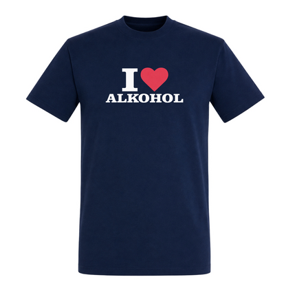 I ♥️ Alkohol Unisex T-Shirt - French Navy