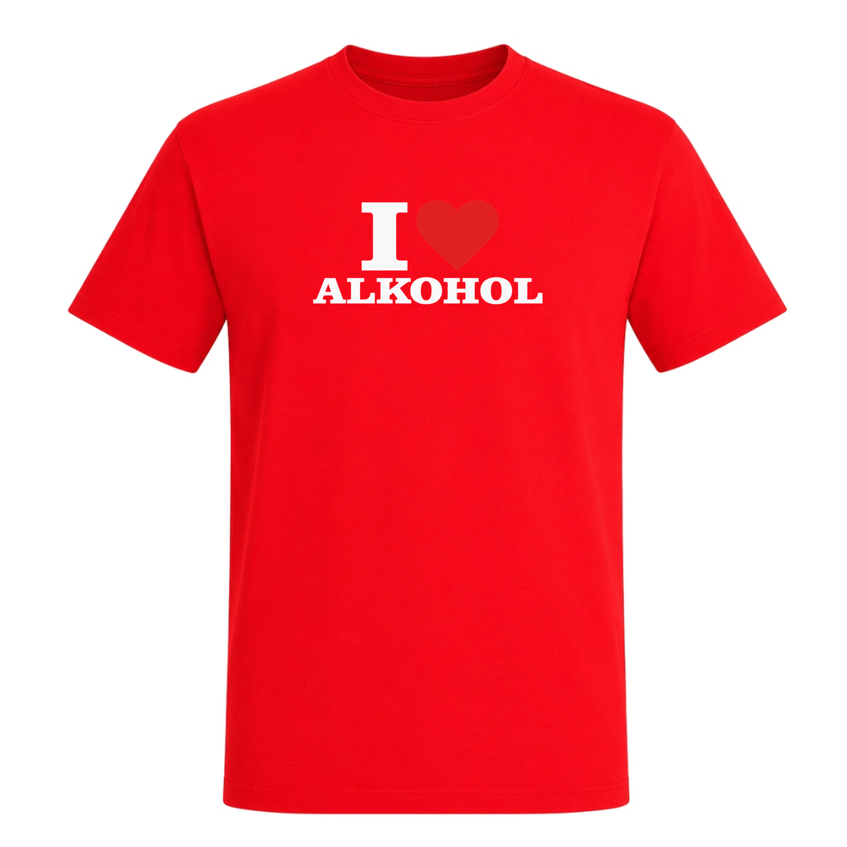 I ♥️ Alkohol Unisex T-Shirt - Red