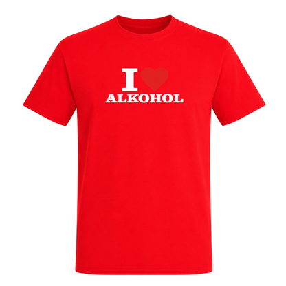 I ♥️ Alkohol Unisex T-Shirt - Red