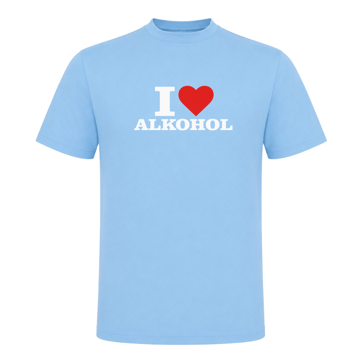 I ♥️ Alkohol Unisex T-Shirt - Sky Blue