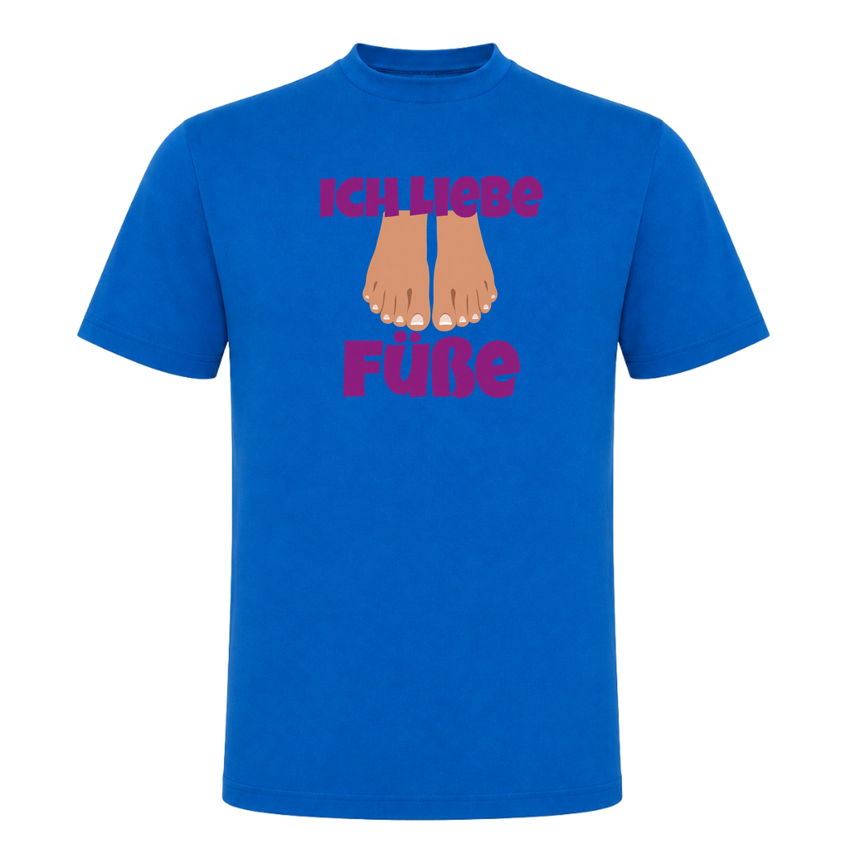 Unisex T-Shirt Ich Liebe Füße - Royal Blue 241