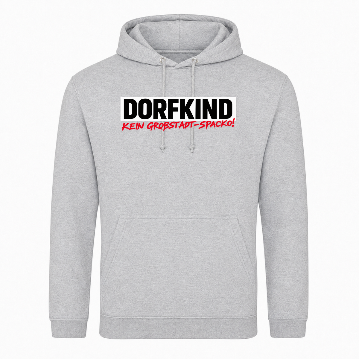 Unisex Hoodie Dorfkind, Kein Großstadt-Spacko! -  Heather Grey