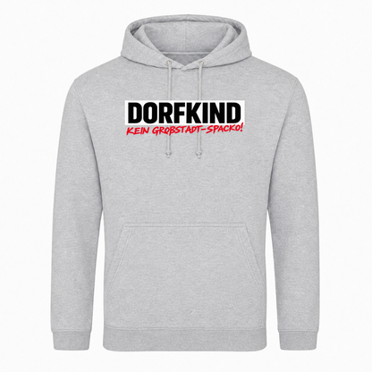 Unisex Hoodie Dorfkind, Kein Großstadt-Spacko! -  Heather Grey