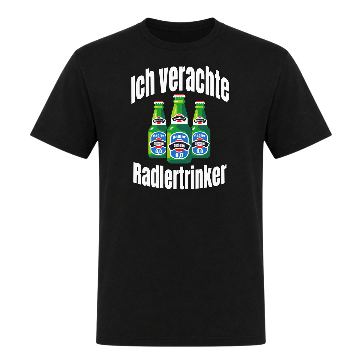 Unisex T-Shirt Ich verachte Radlertrinker - Deep Black