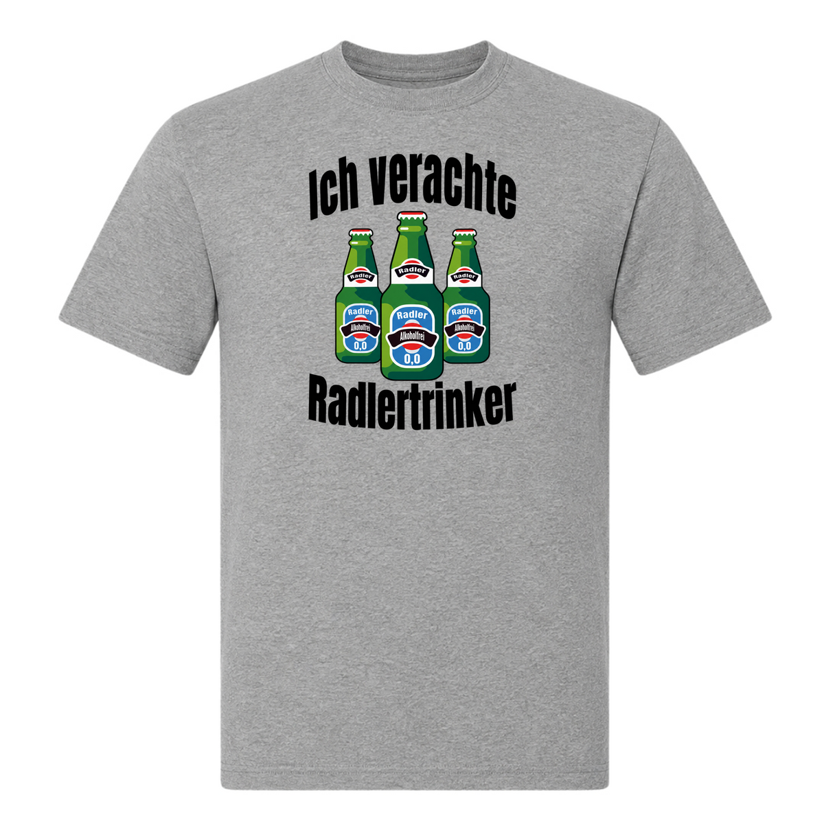 Unisex T-Shirt Ich verachte Radlertrinker - Grey Melange