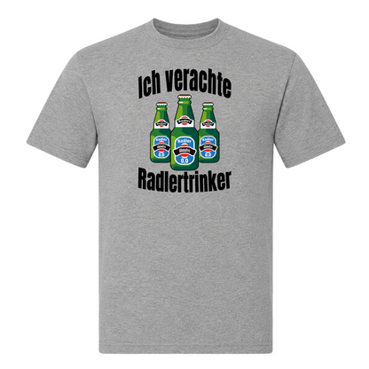 Unisex T-Shirt Ich verachte Radlertrinker - Grey Melange