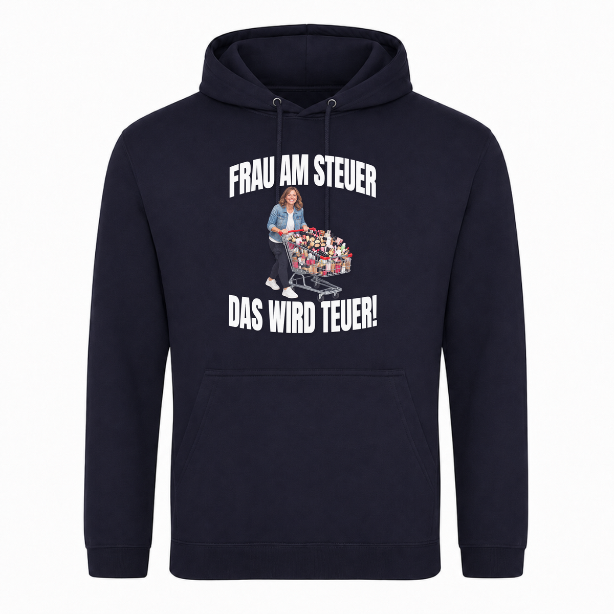 Unisex Hoodie Frau am steuer! - French Navy