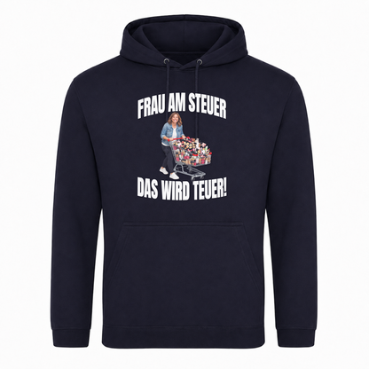 Unisex Hoodie Frau am steuer! - French Navy