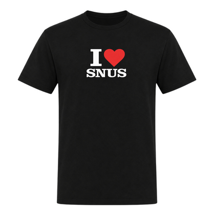 I ♥️ Snus Unisex T-Shirt - Deep Black